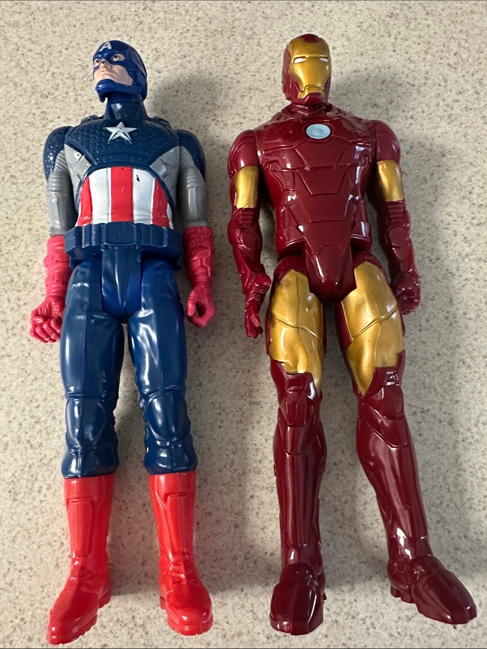 Hasbro Marvel Titan Hero Series featuring Captain America and Iron Man.